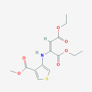 molecular formula C14H17NO6S B2607994 Diethyl 2-((4-(methoxycarbonyl)thiophen-3-yl)amino)but-2-enedioate CAS No. 2007931-02-2