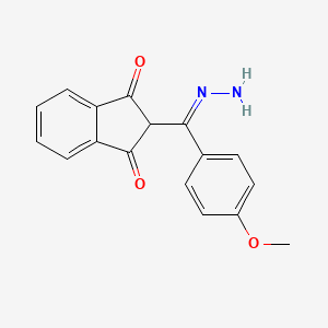 2-[(4-methoxyphenyl)methanehydrazonoyl]-2,3-dihydro-1H-indene-1,3-dione