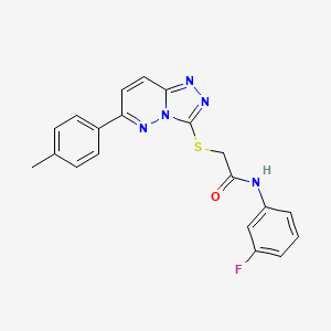 molecular formula C20H16FN5OS B2608001 N-(3-氟苯基)-2-((6-(对甲苯基)-[1,2,4]三唑并[4,3-b]哒嗪-3-基)硫代)乙酰胺 CAS No. 894042-85-4