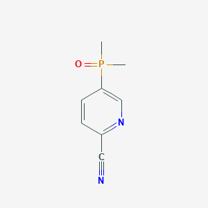 molecular formula C8H9N2OP B2608007 5-二甲基磷酰基吡啶-2-腈 CAS No. 2551114-38-4