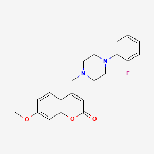 molecular formula C21H21FN2O3 B2608020 4-[[4-(2-Fluorophenyl)piperazin-1-yl]methyl]-7-methoxychromen-2-one CAS No. 877793-79-8
