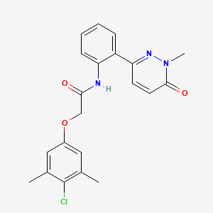 2-(4-chloro-3,5-dimethylphenoxy)-N-(2-(1-methyl-6-oxo-1,6-dihydropyridazin-3-yl)phenyl)acetamide