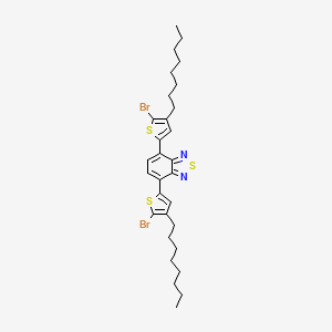molecular formula C30H38Br2N2S3 B2608026 4,7-Bis(5-bromo-4-octylthiophen-2-yl)benzo[c][1,2,5]thiadiazole CAS No. 457931-23-6