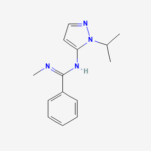N-methyl-N'-[1-(propan-2-yl)-1H-pyrazol-5-yl]benzenecarboximidamide