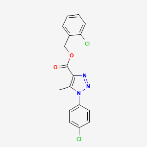 molecular formula C17H13Cl2N3O2 B2608034 2-chlorobenzyl 1-(4-chlorophenyl)-5-methyl-1H-1,2,3-triazole-4-carboxylate CAS No. 946371-94-4