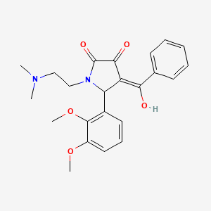 molecular formula C23H26N2O5 B2608039 4-benzoyl-5-(2,3-dimethoxyphenyl)-1-(2-(dimethylamino)ethyl)-3-hydroxy-1H-pyrrol-2(5H)-one CAS No. 385388-13-6