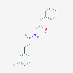 molecular formula C18H20ClNO2 B2608041 3-(3-chlorophenyl)-N-(2-hydroxy-3-phenylpropyl)propanamide CAS No. 2034572-11-5