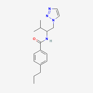 molecular formula C17H24N4O B2608044 N-(3-methyl-1-(1H-1,2,3-triazol-1-yl)butan-2-yl)-4-propylbenzamide CAS No. 2034561-58-3