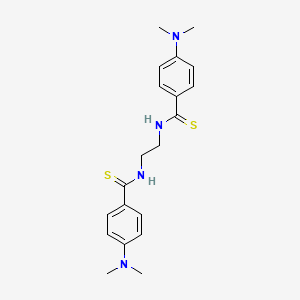 molecular formula C20H26N4S2 B2608045 4-(dimethylamino)-N-[2-[[4-(dimethylamino)benzenecarbothioyl]amino]ethyl]benzenecarbothioamide CAS No. 727682-73-7