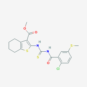 methyl 2-[({[2-chloro-5-(methylsulfanyl)benzoyl]amino}carbothioyl)amino]-4,5,6,7-tetrahydro-1-benzothiophene-3-carboxylate