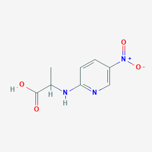 molecular formula C8H9N3O4 B2608050 2-[(5-nitropyridin-2-yl)amino]propanoic Acid CAS No. 7594-56-1