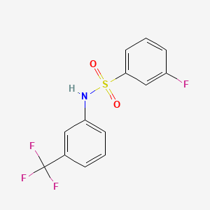 molecular formula C13H9F4NO2S B2608075 3-fluoro-N-[3-(trifluoromethyl)phenyl]benzenesulfonamide CAS No. 670271-92-8