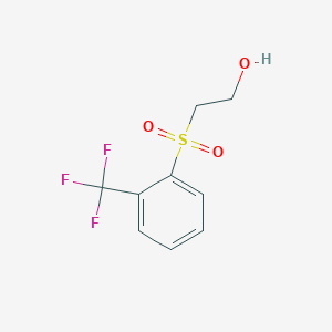 molecular formula C9H9F3O3S B2608087 2-Trifluoromethylphenylsulfonylethanol CAS No. 688763-18-0