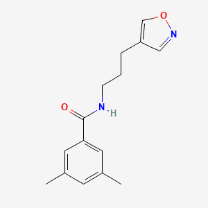 molecular formula C15H18N2O2 B2608093 N-(3-(isoxazol-4-yl)propyl)-3,5-dimethylbenzamide CAS No. 1903332-68-2
