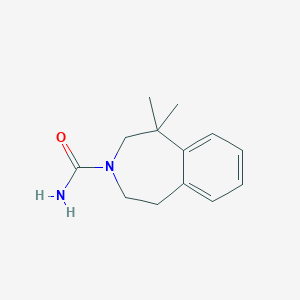 molecular formula C13H18N2O B2608096 5,5-Dimethyl-2,4-dihydro-1H-3-benzazepine-3-carboxamide CAS No. 2411283-86-6