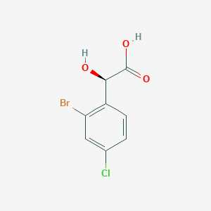 molecular formula C8H6BrClO3 B2608104 (2R)-2-(2-Bromo-4-chlorophenyl)-2-hydroxyacetic acid CAS No. 1630393-72-4