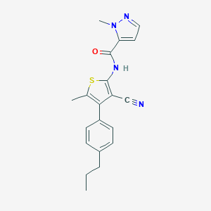 N-[3-cyano-5-methyl-4-(4-propylphenyl)thiophen-2-yl]-1-methyl-1H-pyrazole-5-carboxamide