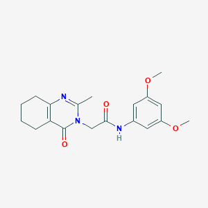 molecular formula C19H23N3O4 B2608111 N-(3,5-dimethoxyphenyl)-2-(2-methyl-4-oxo-3,4,5,6,7,8-hexahydroquinazolin-3-yl)acetamide CAS No. 1251621-60-9