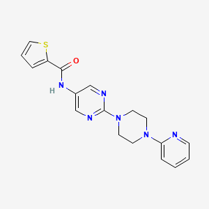 molecular formula C18H18N6OS B2608119 N-(2-(4-(pyridin-2-yl)piperazin-1-yl)pyrimidin-5-yl)thiophene-2-carboxamide CAS No. 1396809-74-7