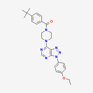 molecular formula C27H31N7O2 B2608120 (4-(tert-butyl)phenyl)(4-(3-(4-ethoxyphenyl)-3H-[1,2,3]triazolo[4,5-d]pyrimidin-7-yl)piperazin-1-yl)methanone CAS No. 920417-15-8