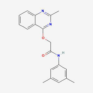 molecular formula C19H19N3O2 B2608127 N-(3,5-二甲苯基)-2-[(2-甲基喹唑啉-4-基)氧基]乙酰胺 CAS No. 1030125-76-8