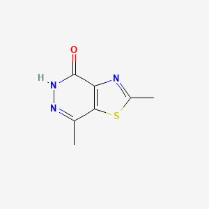 molecular formula C7H7N3OS B2608128 2,7-二甲基[1,3]噻唑并[4,5-d]嘧啶嗪-4(5H)-酮 CAS No. 184147-91-9