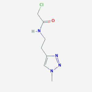 molecular formula C7H11ClN4O B2608145 2-Chloro-N-[2-(1-methyltriazol-4-yl)ethyl]acetamide CAS No. 2301803-26-7