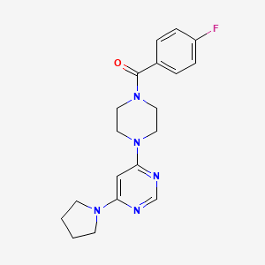 (4-Fluorophenyl)(4-(6-(pyrrolidin-1-yl)pyrimidin-4-yl)piperazin-1-yl)methanone