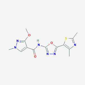 N-(5-(2,4-dimethylthiazol-5-yl)-1,3,4-oxadiazol-2-yl)-3-methoxy-1-methyl-1H-pyrazole-4-carboxamide