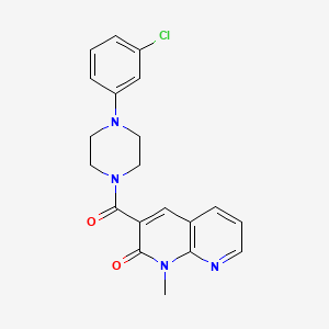 3-(4-(3-chlorophenyl)piperazine-1-carbonyl)-1-methyl-1,8-naphthyridin-2(1H)-one