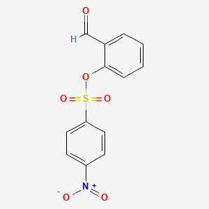 molecular formula C13H9NO6S B2608175 4-硝基苯磺酸2-甲酰苯酯 CAS No. 116748-53-9