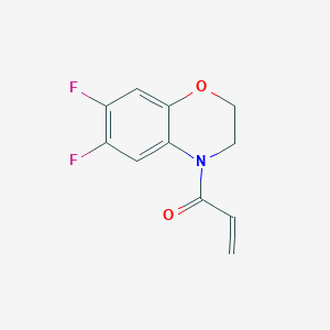 molecular formula C11H9F2NO2 B2608191 1-(6,7-Difluoro-2,3-dihydro-1,4-benzoxazin-4-yl)prop-2-en-1-one CAS No. 2305413-59-4