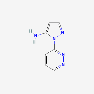 molecular formula C7H7N5 B2608198 2-pyridazin-3-yl-2H-pyrazol-3-ylamine CAS No. 69720-74-7