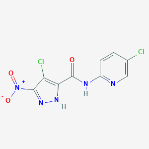 4-chloro-N-(5-chloropyridin-2-yl)-3-nitro-1H-pyrazole-5-carboxamide