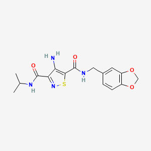 4-amino-N~5~-(1,3-benzodioxol-5-ylmethyl)-N~3~-isopropylisothiazole-3,5-dicarboxamide