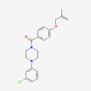 [4-(3-Chlorophenyl)piperazin-1-yl]-[4-(2-methylprop-2-enoxy)phenyl]methanone
