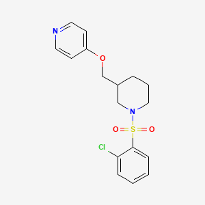 4-[[1-(2-Chlorophenyl)sulfonylpiperidin-3-yl]methoxy]pyridine