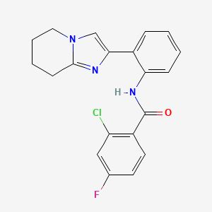 2-chloro-4-fluoro-N-(2-(5,6,7,8-tetrahydroimidazo[1,2-a]pyridin-2-yl)phenyl)benzamide