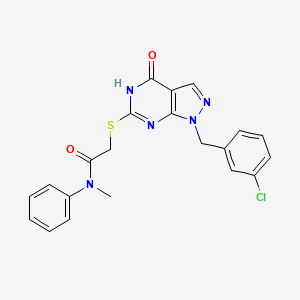 2-((1-(3-chlorobenzyl)-4-oxo-4,5-dihydro-1H-pyrazolo[3,4-d]pyrimidin-6-yl)thio)-N-methyl-N-phenylacetamide