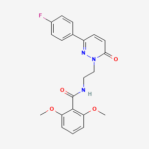 molecular formula C21H20FN3O4 B2608254 N-(2-(3-(4-fluorophenyl)-6-oxopyridazin-1(6H)-yl)ethyl)-2,6-dimethoxybenzamide CAS No. 921804-48-0
