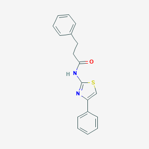 3-phenyl-N-(4-phenyl-1,3-thiazol-2-yl)propanamide