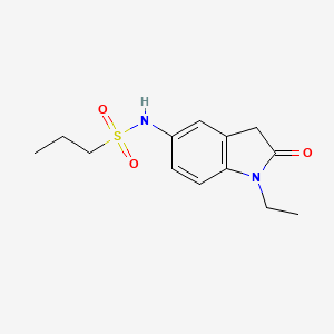 molecular formula C13H18N2O3S B2608266 N-(1-ethyl-2-oxoindolin-5-yl)propane-1-sulfonamide CAS No. 921861-15-6