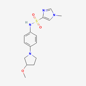B2608269 N-(4-(3-methoxypyrrolidin-1-yl)phenyl)-1-methyl-1H-imidazole-4-sulfonamide CAS No. 1797641-57-6
