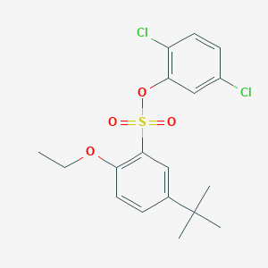 molecular formula C18H20Cl2O4S B2608294 2,5-Dichlorophenyl 5-tert-butyl-2-ethoxybenzene-1-sulfonate CAS No. 2415632-39-0