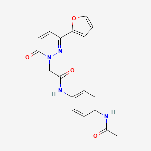 molecular formula C18H16N4O4 B2608300 N-(4-acetamidophenyl)-2-[3-(furan-2-yl)-6-oxopyridazin-1-yl]acetamide CAS No. 899946-11-3
