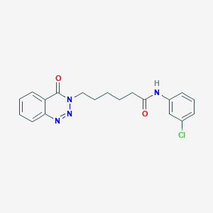 molecular formula C19H19ClN4O2 B2608314 N-(3-chlorophenyl)-6-(4-oxo-1,2,3-benzotriazin-3-yl)hexanamide CAS No. 880811-17-6