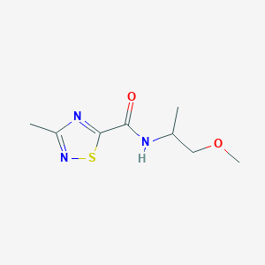 molecular formula C8H13N3O2S B2608319 N-(1-methoxypropan-2-yl)-3-methyl-1,2,4-thiadiazole-5-carboxamide CAS No. 1448078-48-5