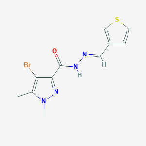 4-bromo-1,5-dimethyl-N'-[(E)-thiophen-3-ylmethylidene]-1H-pyrazole-3-carbohydrazide