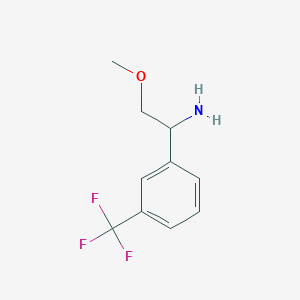 molecular formula C10H12F3NO B2608331 2-甲氧基-1-[3-(三氟甲基)苯基]乙胺 CAS No. 953724-21-5