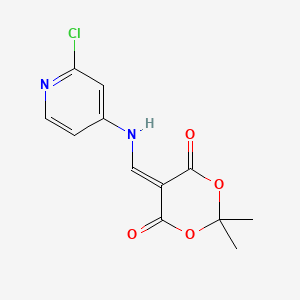 molecular formula C12H11ClN2O4 B2608345 5-{[(2-氯吡啶-4-基)氨基]亚甲基}-2,2-二甲基-1,3-二氧杂环己烷-4,6-二酮 CAS No. 1018812-97-9